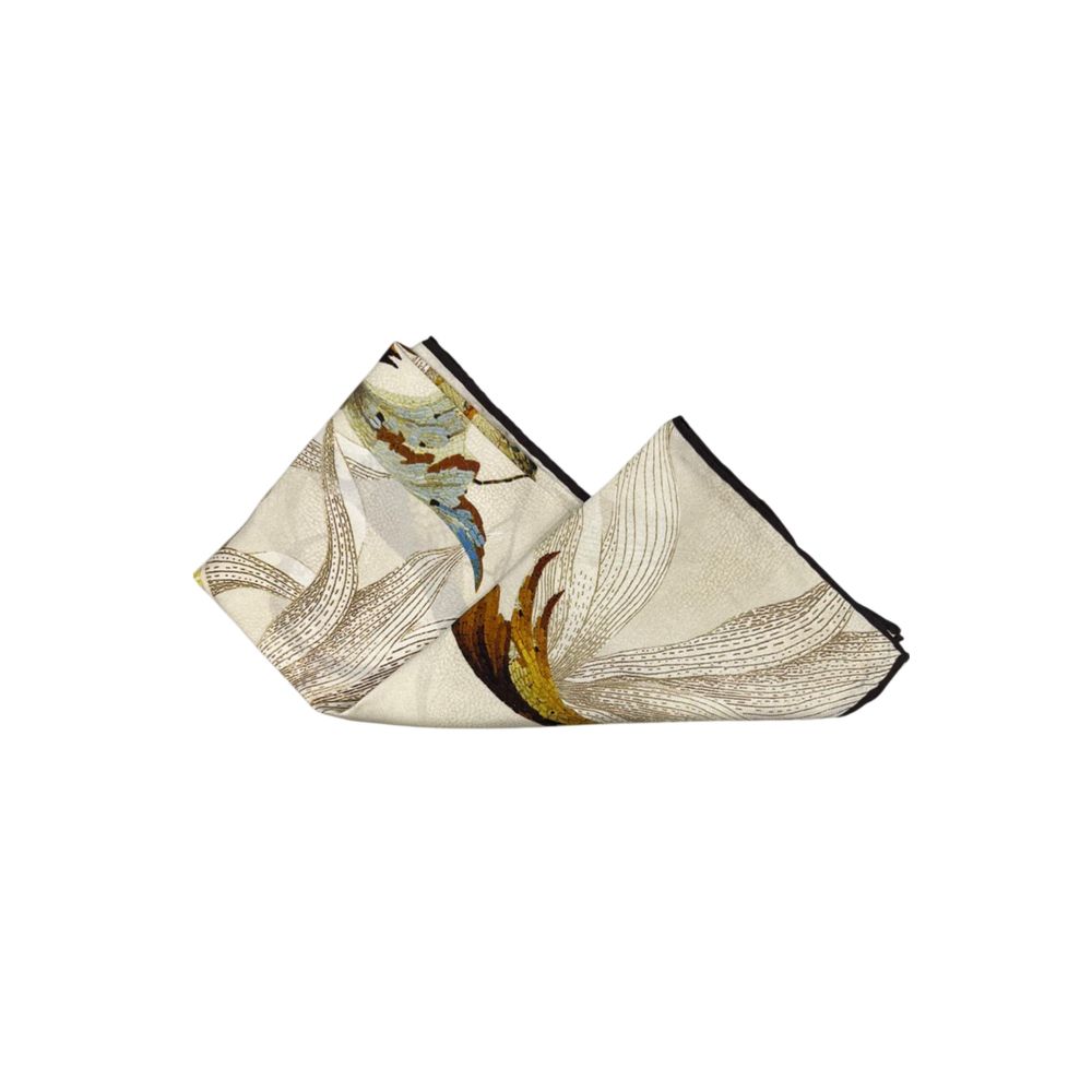 Borbonese Beige Silk Scarf - Image 4