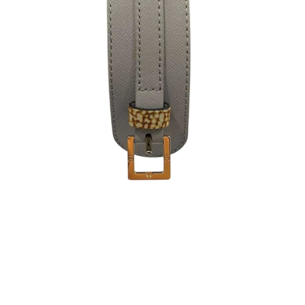 Borbonese Grey Genuine Leather Women's Belt - Image 5