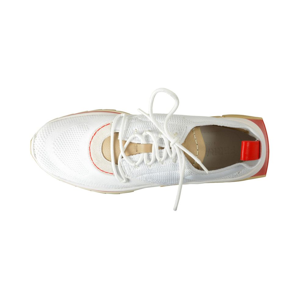 Salvatore Ferragamo White Fabric Athletic Sneakers - Image 3
