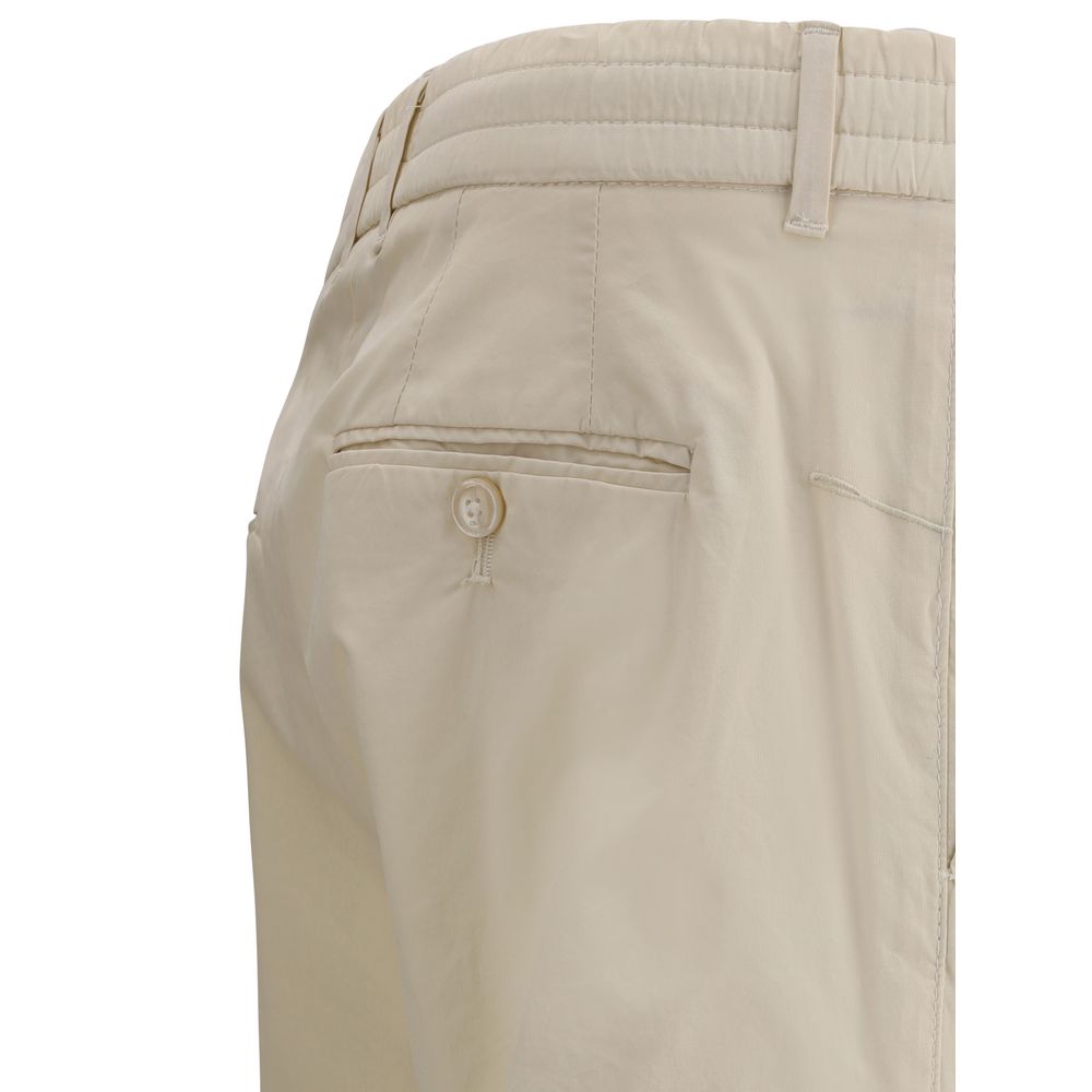 Cruna Beige Cotton Casual Pants - Image 3