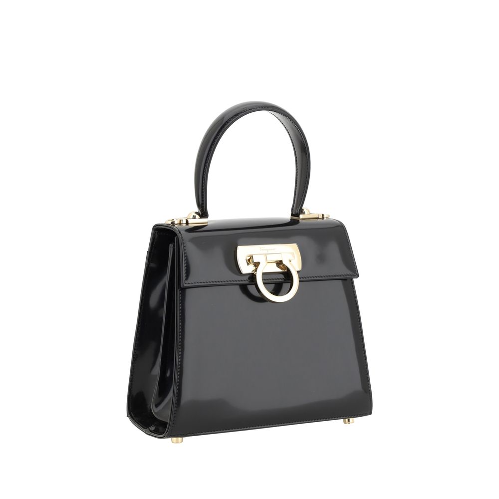 Ferragamo Black Calf Leather Bos Taurus Handbag - Image 2