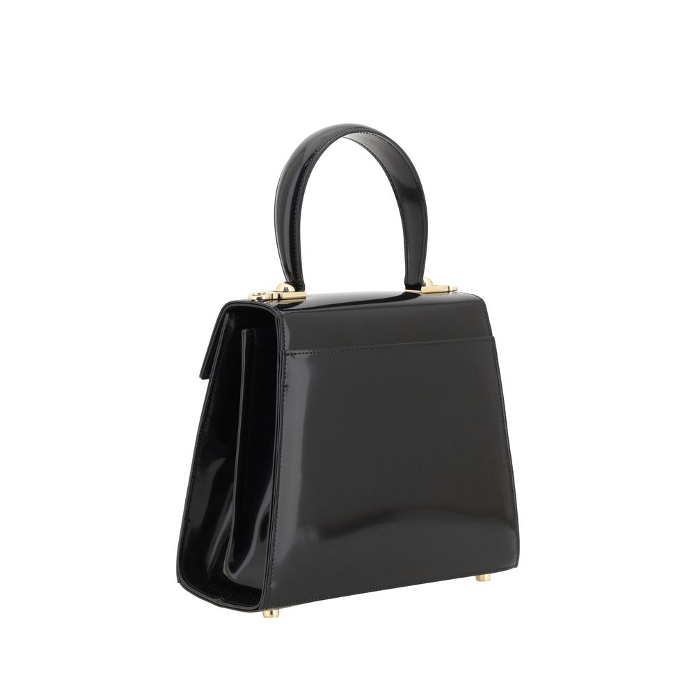 Ferragamo Black Calf Leather Bos Taurus Handbag - Image 3