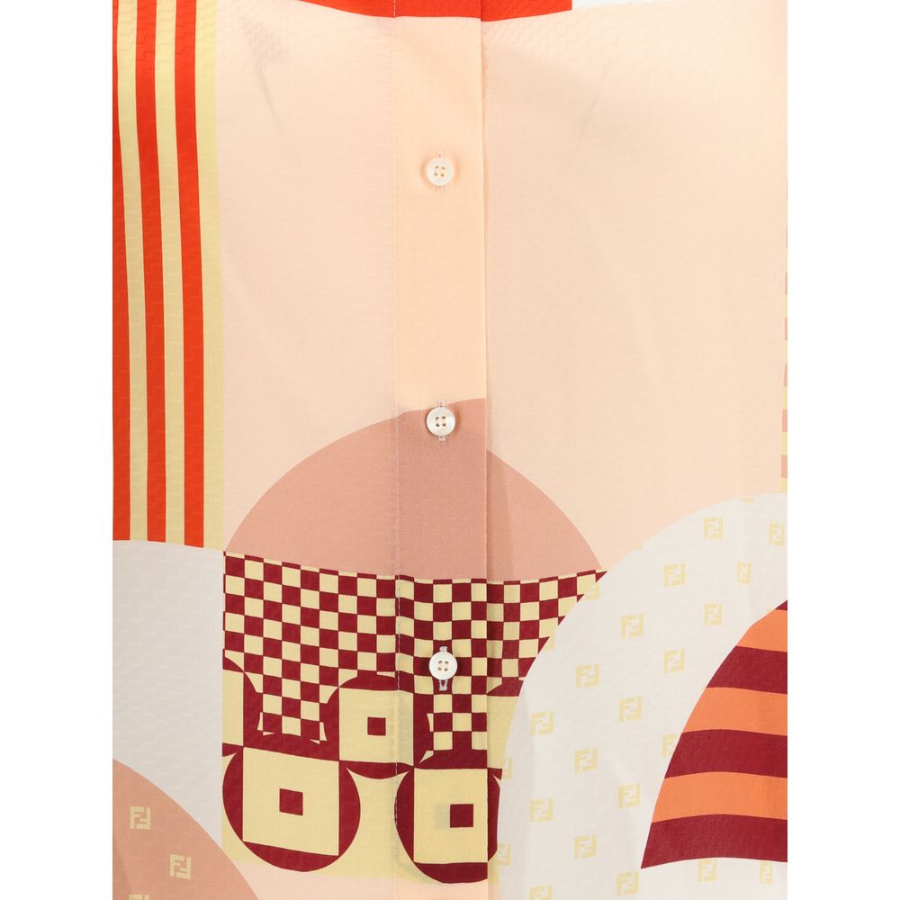 Fendi Multicolor Silk Pattern Shirt - Image 3
