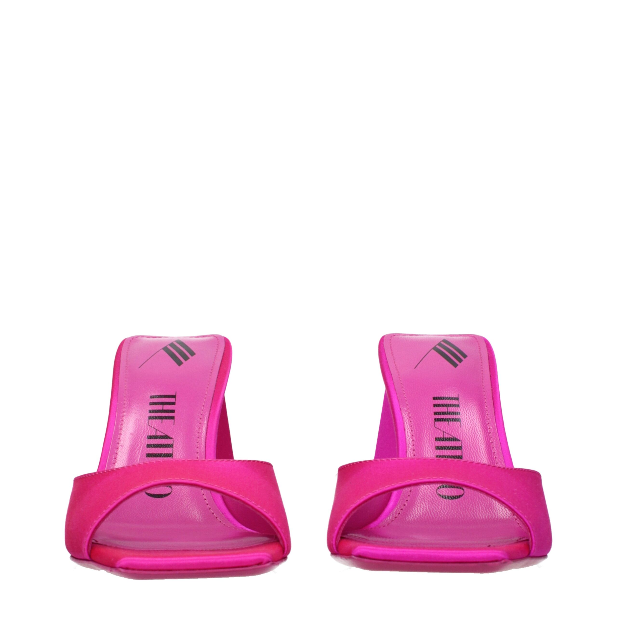 The Attico Pink Satin Stiletto Heel Sandals - Image 3