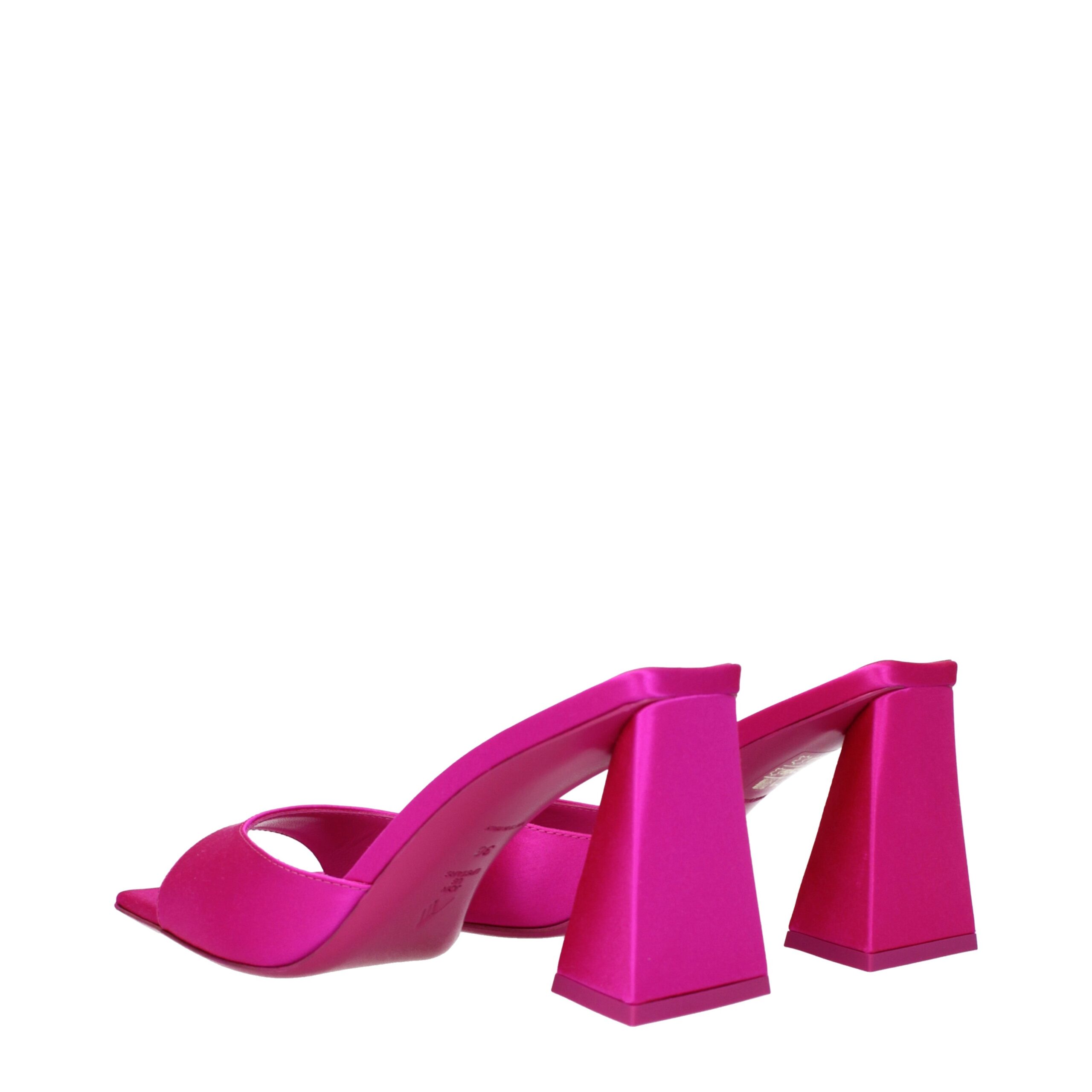 The Attico Pink Satin Stiletto Heel Sandals - Image 4