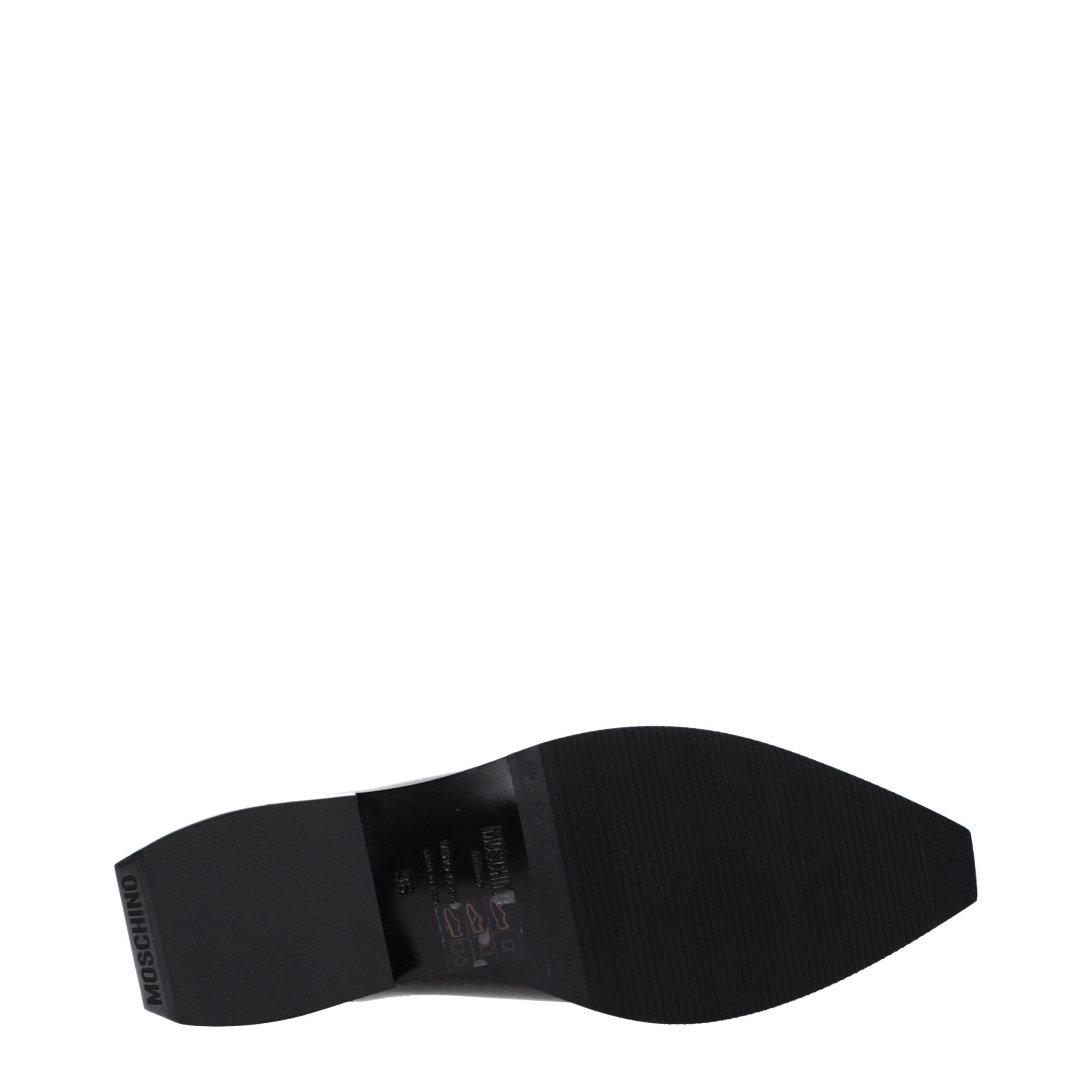 Moschino Black Leather Mules - Image 5