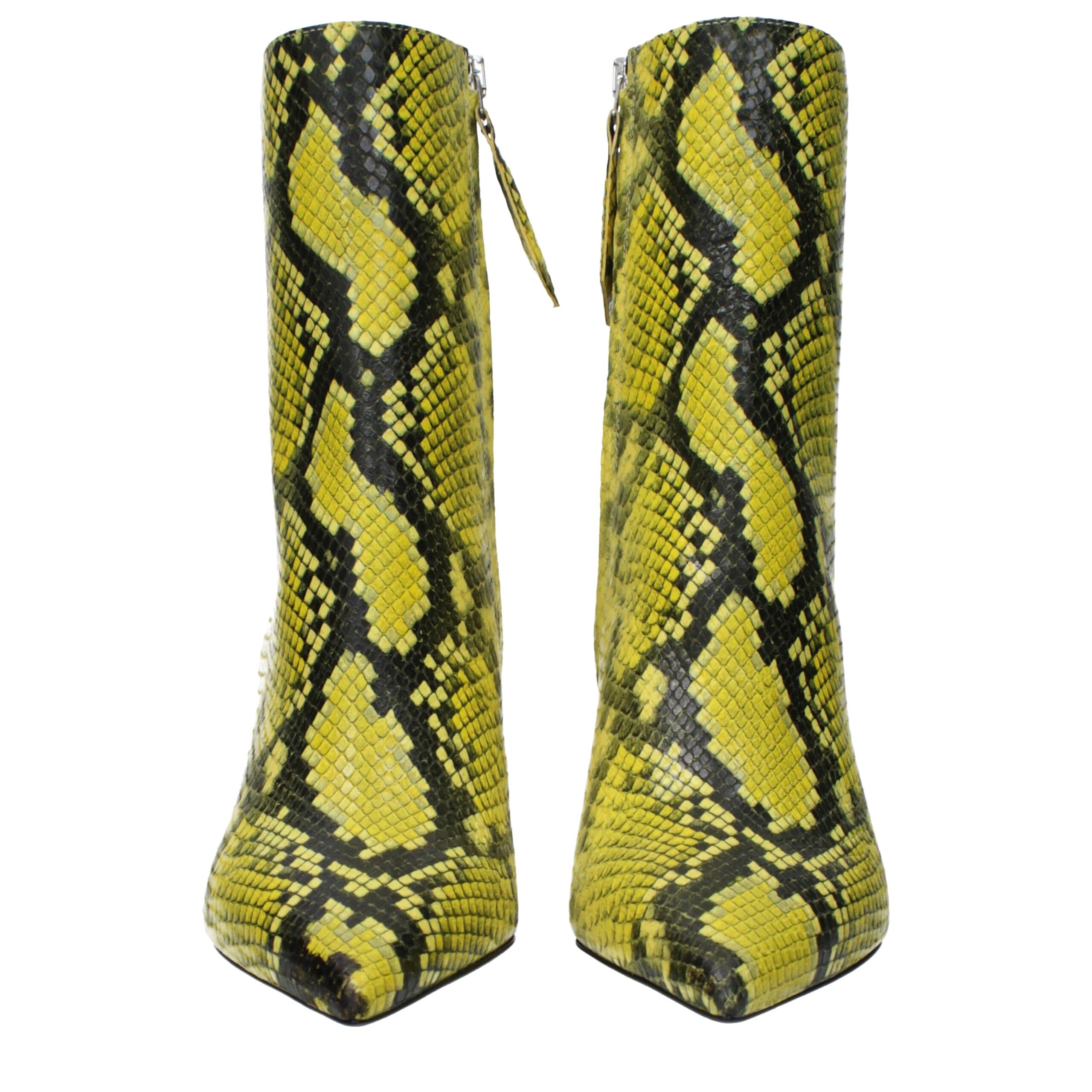 The Attico Yellow Leather Ankle Boots - Image 3