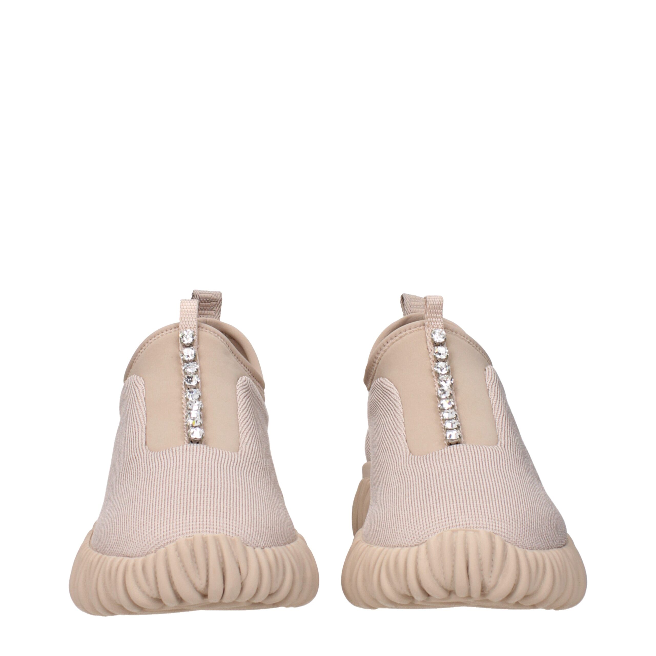 Miu Miu Beige Fabric Sneakers - Image 3