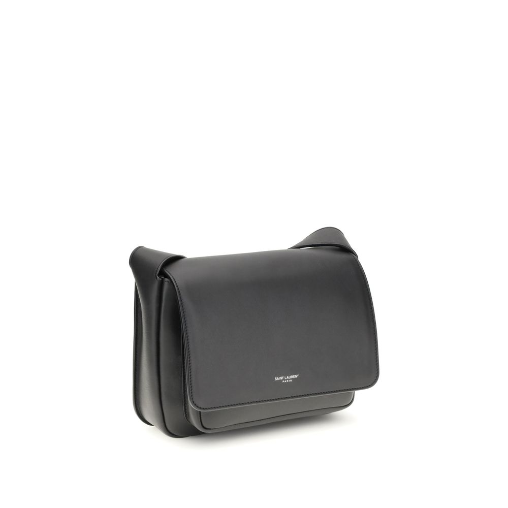Saint Laurent Black Calf Leather Bos Taurus Shoulder Bag - Image 2