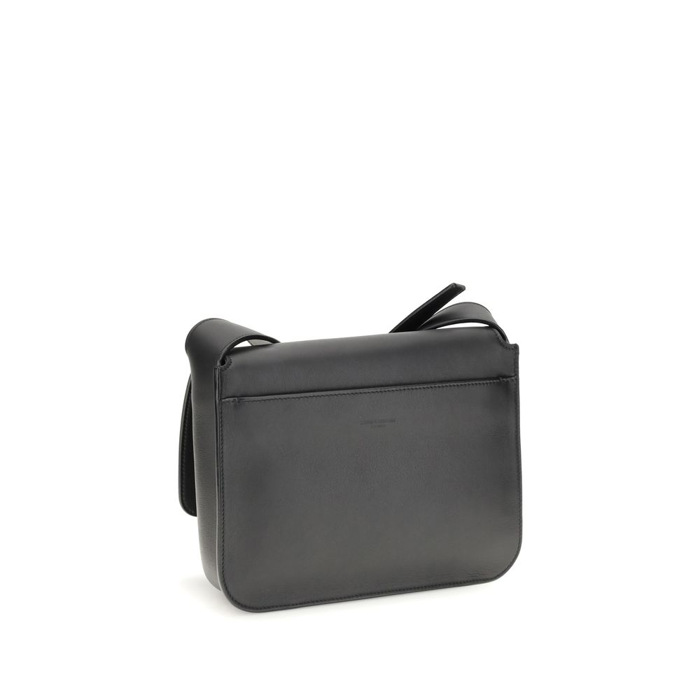 Saint Laurent Black Calf Leather Bos Taurus Shoulder Bag - Image 3