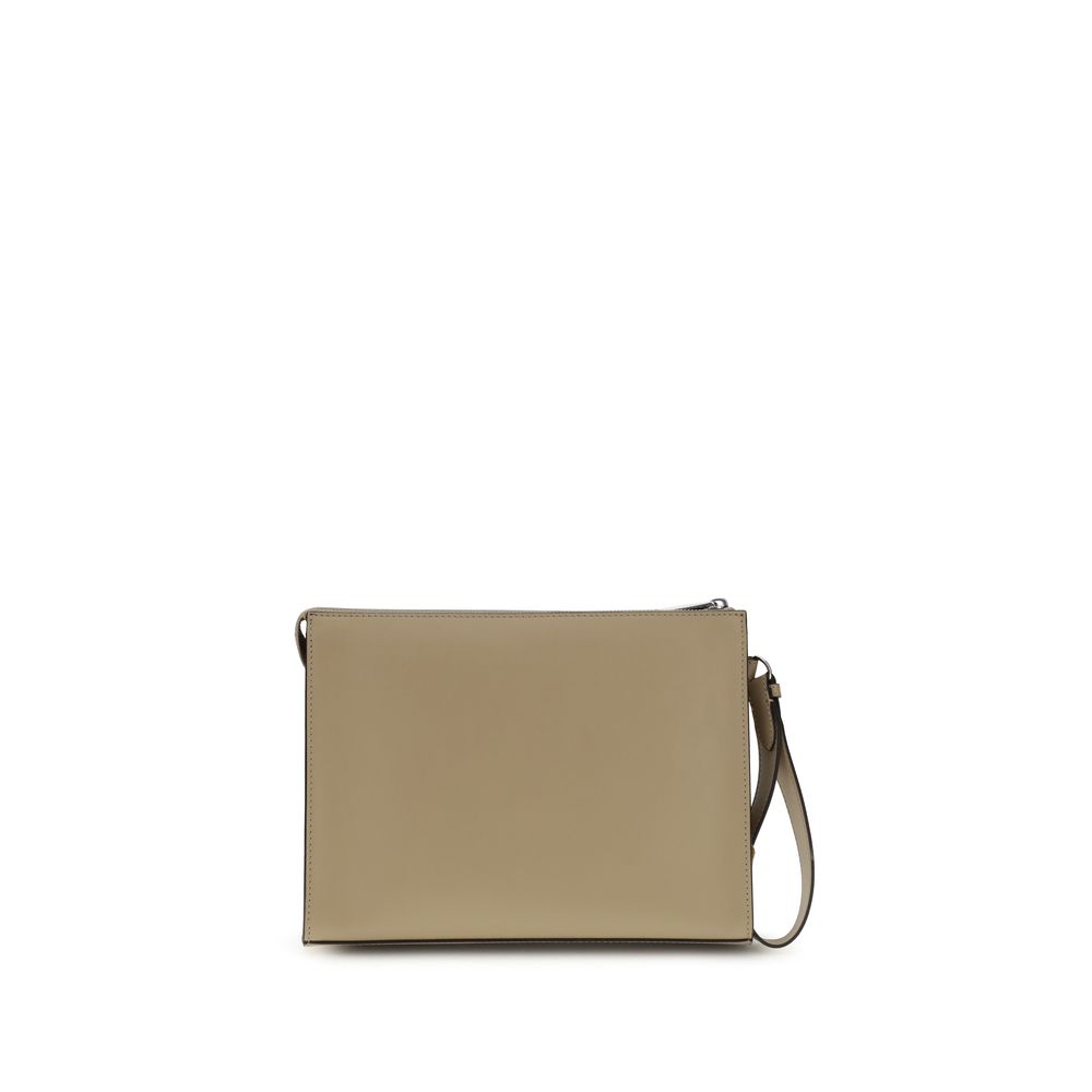 Fendi Beige Leather Clutch Bag - Image 2