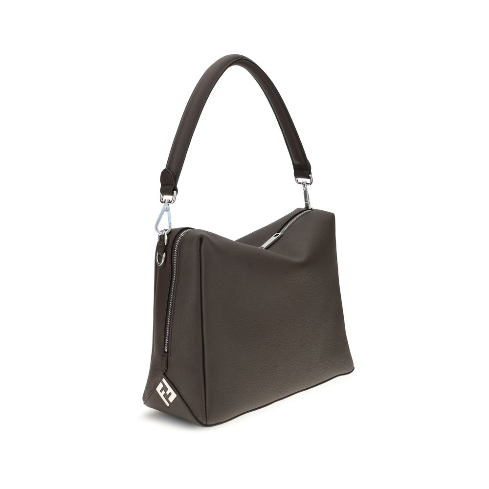 Fendi Brown Calf Leather Bos Taurus Shoulder Bag - Image 3