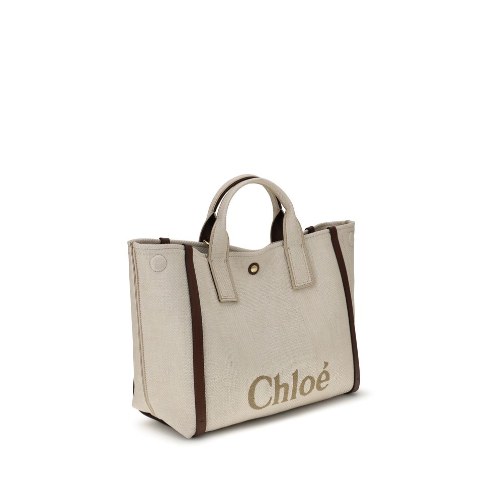 Chloé Beige Cotton Shoulder Bag - Image 3