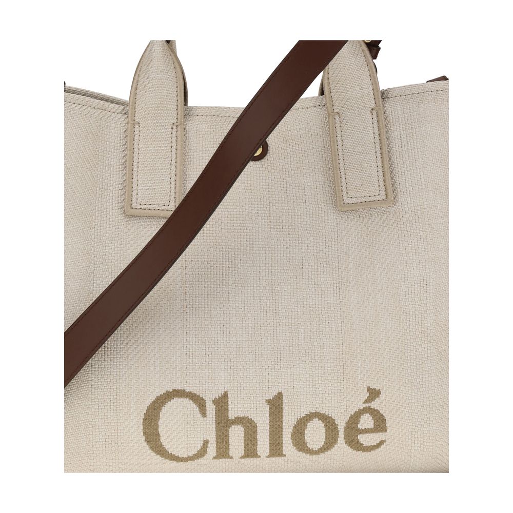 Chloé Beige Cotton Shoulder Bag - Image 4