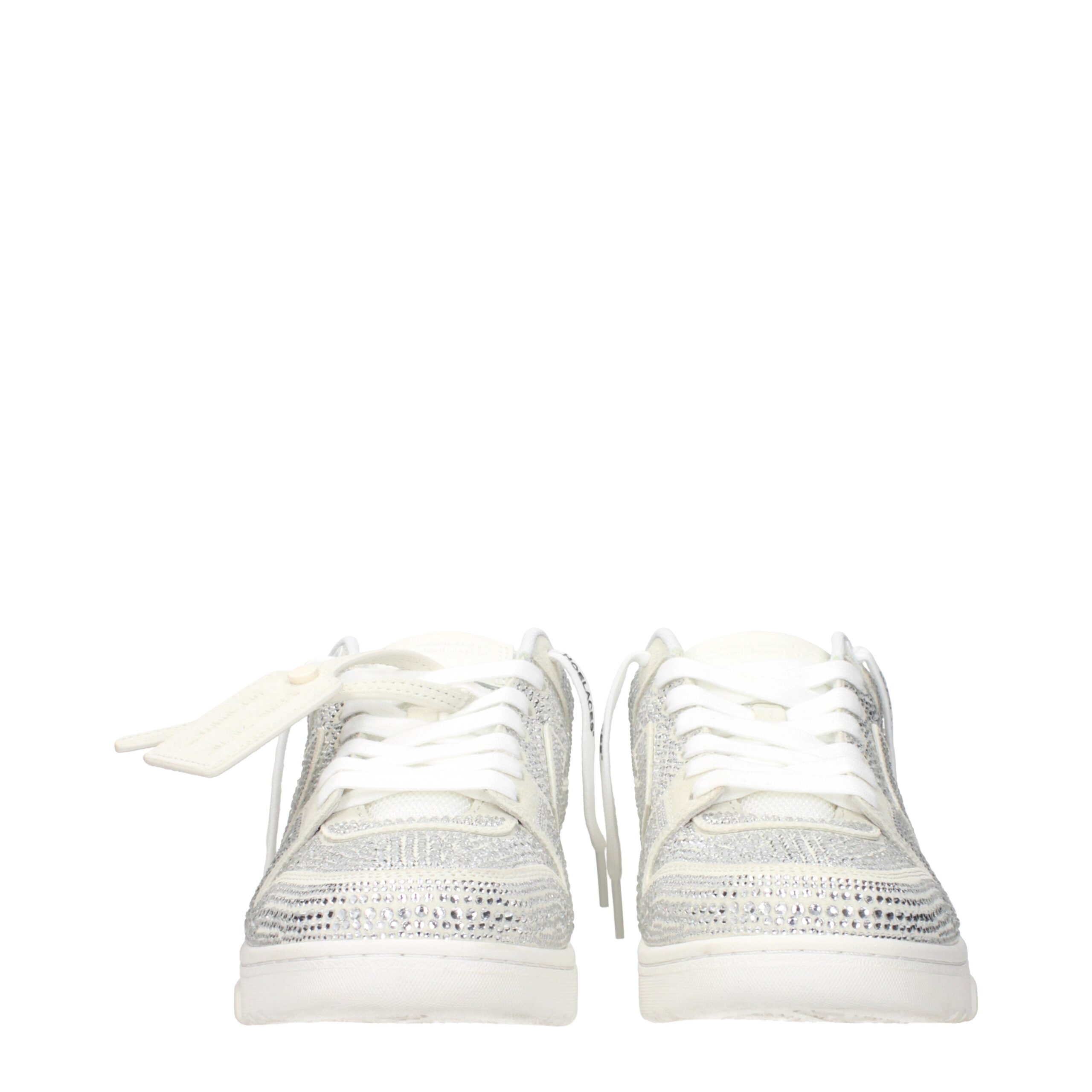 Off-White Beige Leather Low Top Sneakers - Image 3