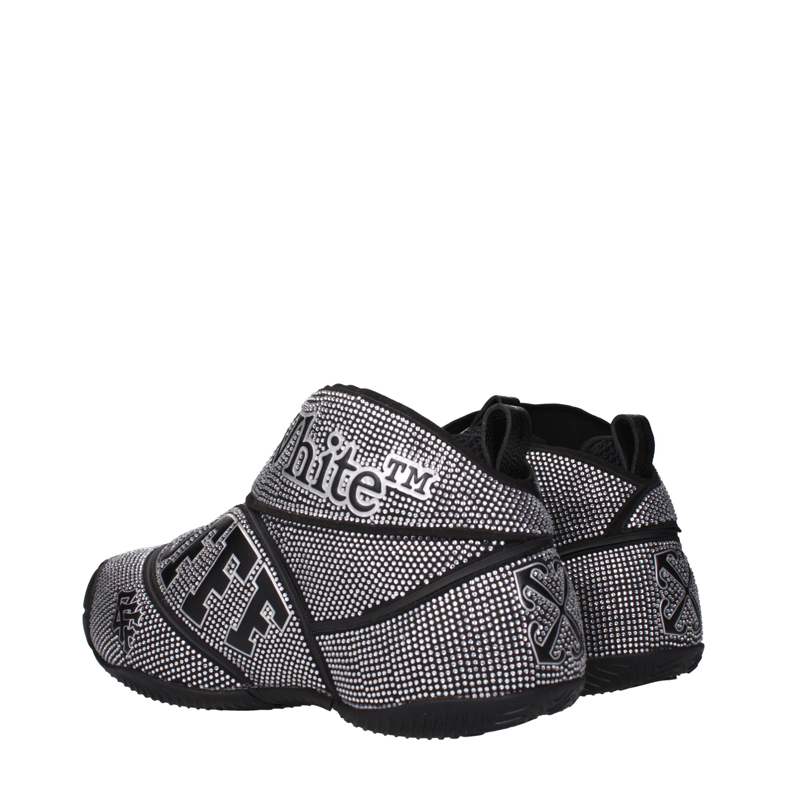 Off-White Black Cotton Sneakers - Image 4