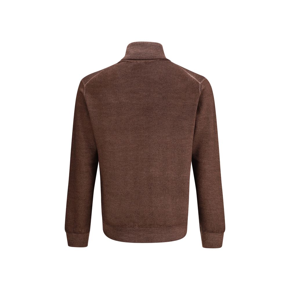 Cruciani Brown Wool Turtleneck - Image 2