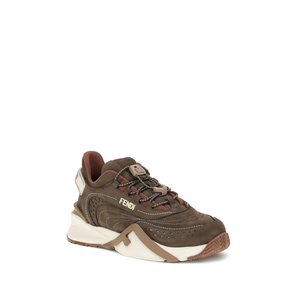 Fendi Brown Rubber Athletic Sneakers - Image 2