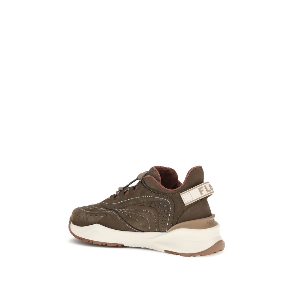Fendi Brown Rubber Athletic Sneakers - Image 3