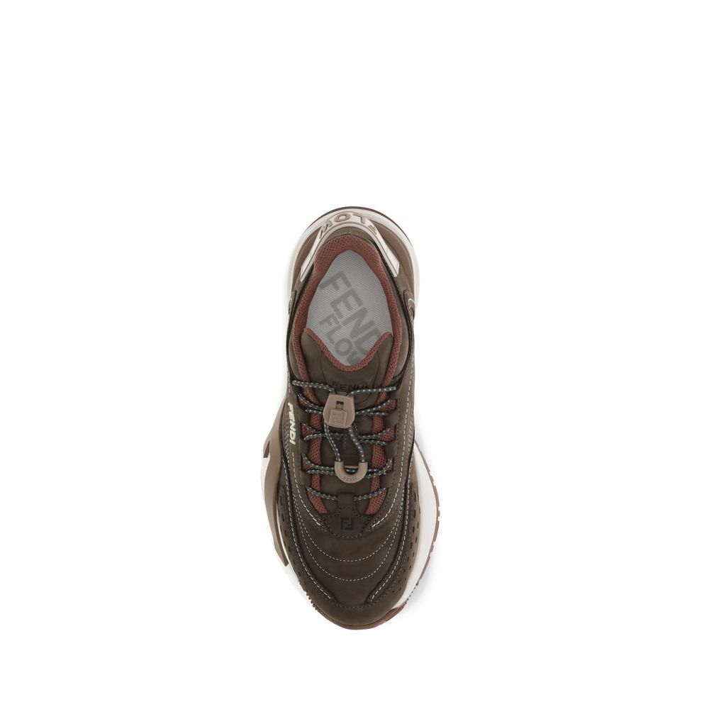 Fendi Brown Rubber Athletic Sneakers - Image 4