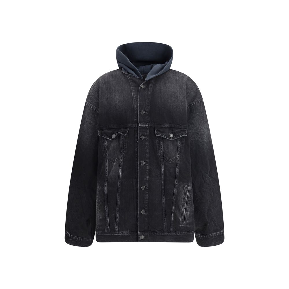 Balenciaga Black Cotton Denim Jacket
