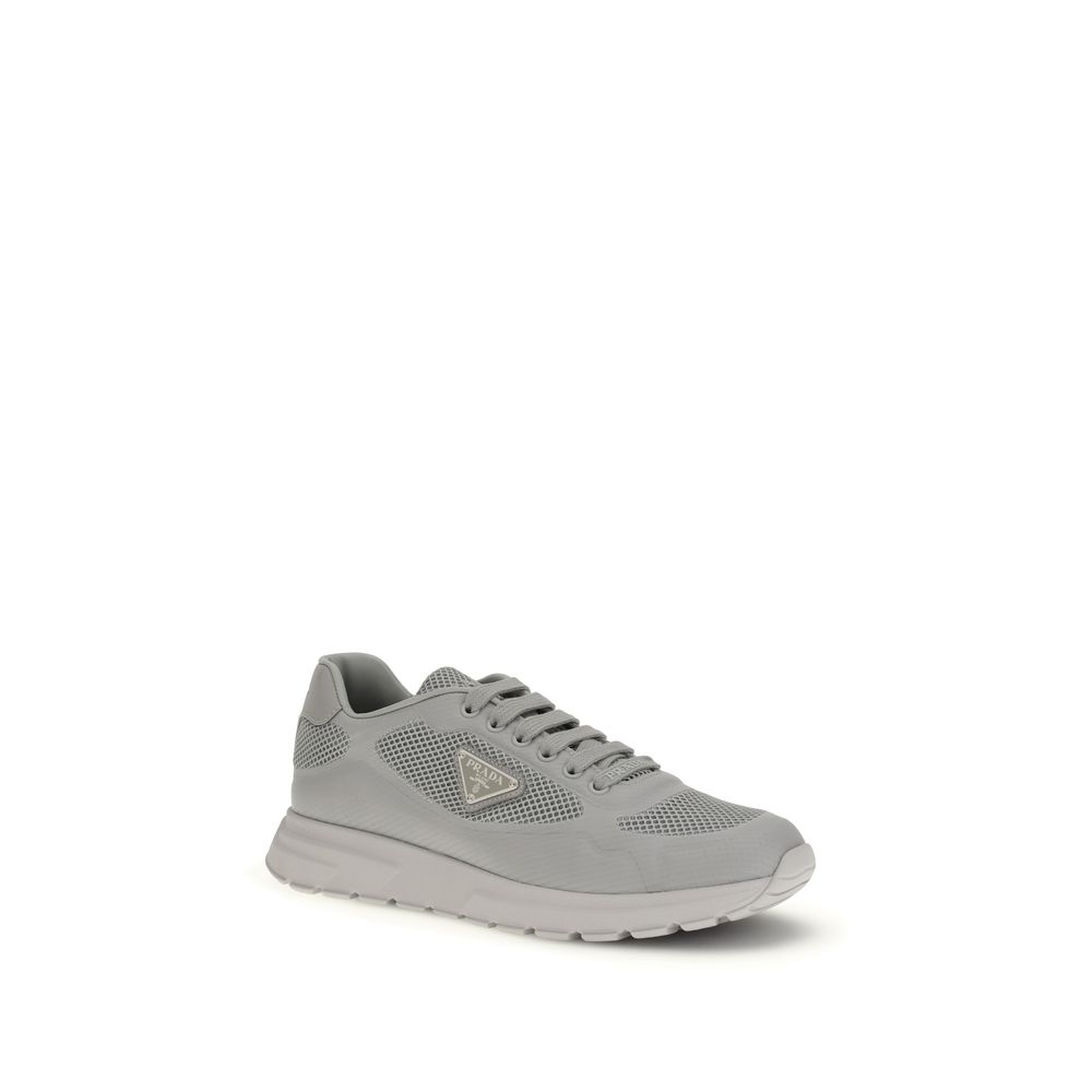 Prada Gray Rubber Athletic Sneakers - Image 2