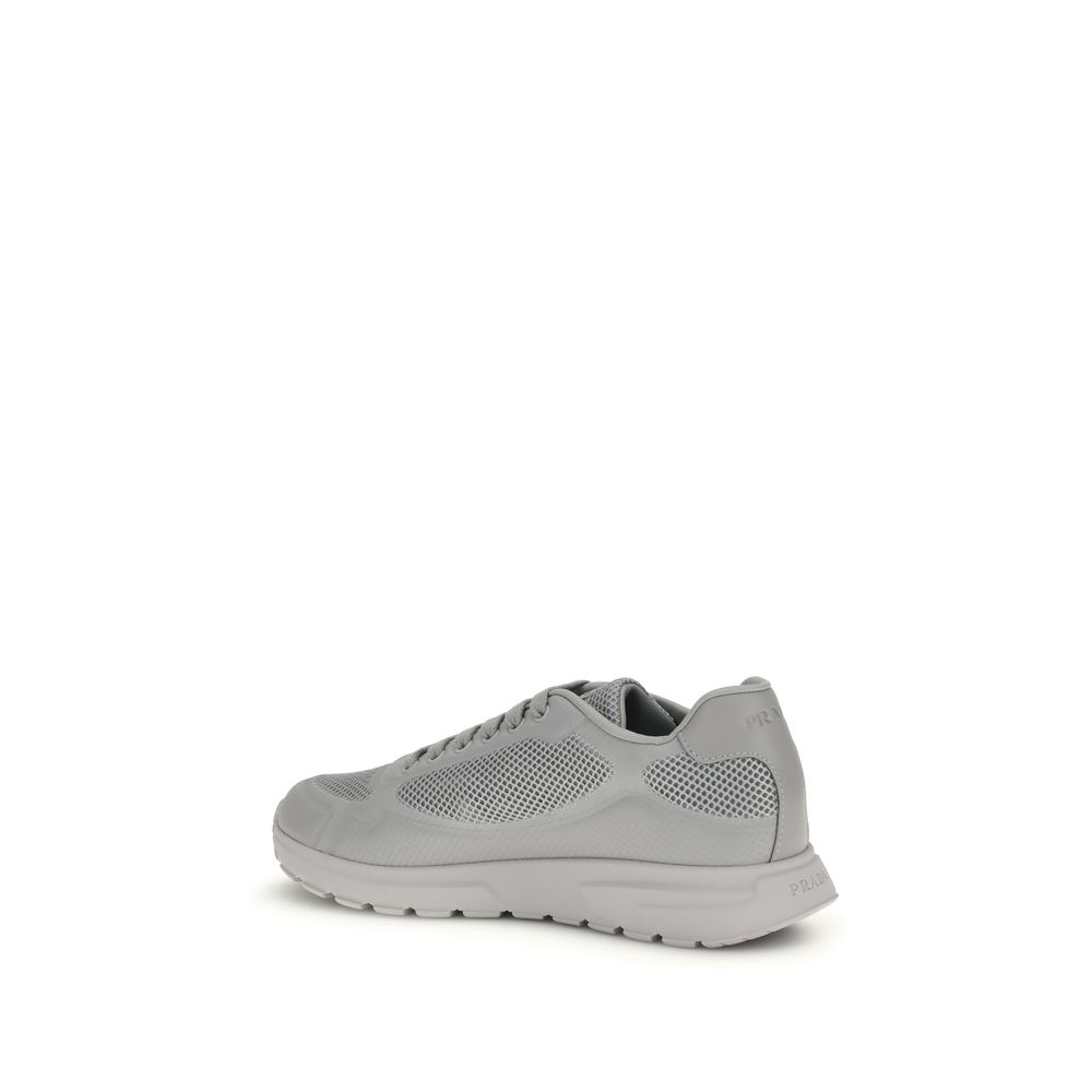 Prada Gray Rubber Athletic Sneakers - Image 3