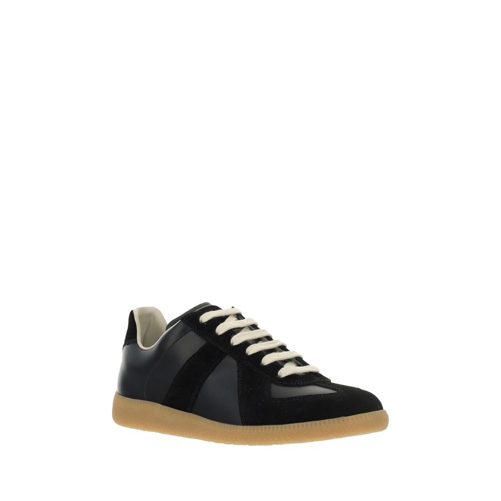 Margiela Black Rubber Low Top Sneakers - Image 2