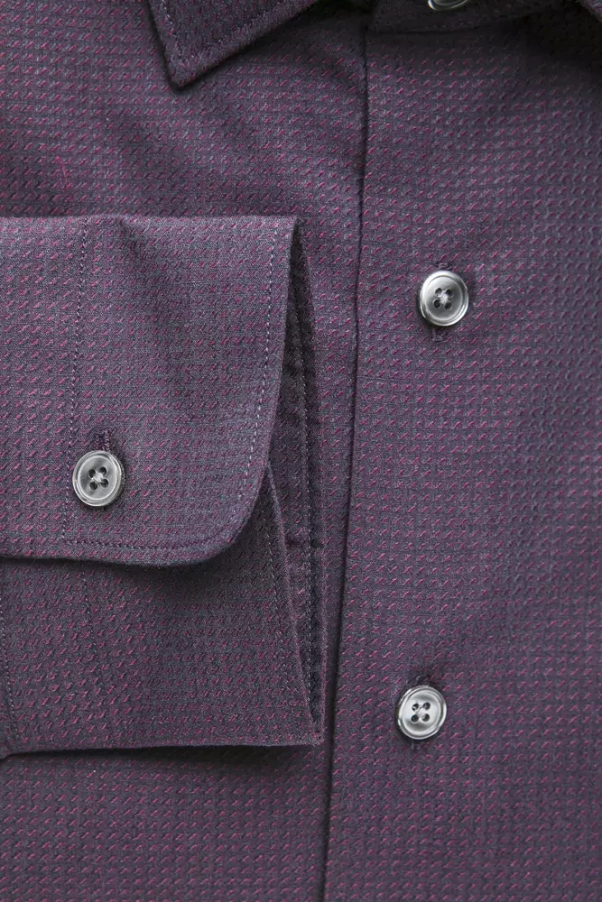 Robert Friedman Burgundy Cotton Men Shirt - Image 4