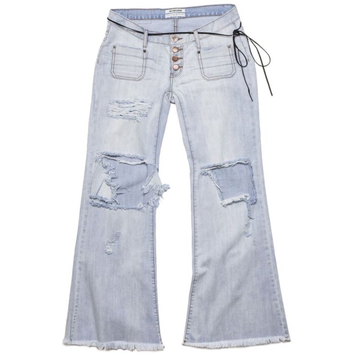 One Teaspoon Blue Cotton Women's Flared Jean