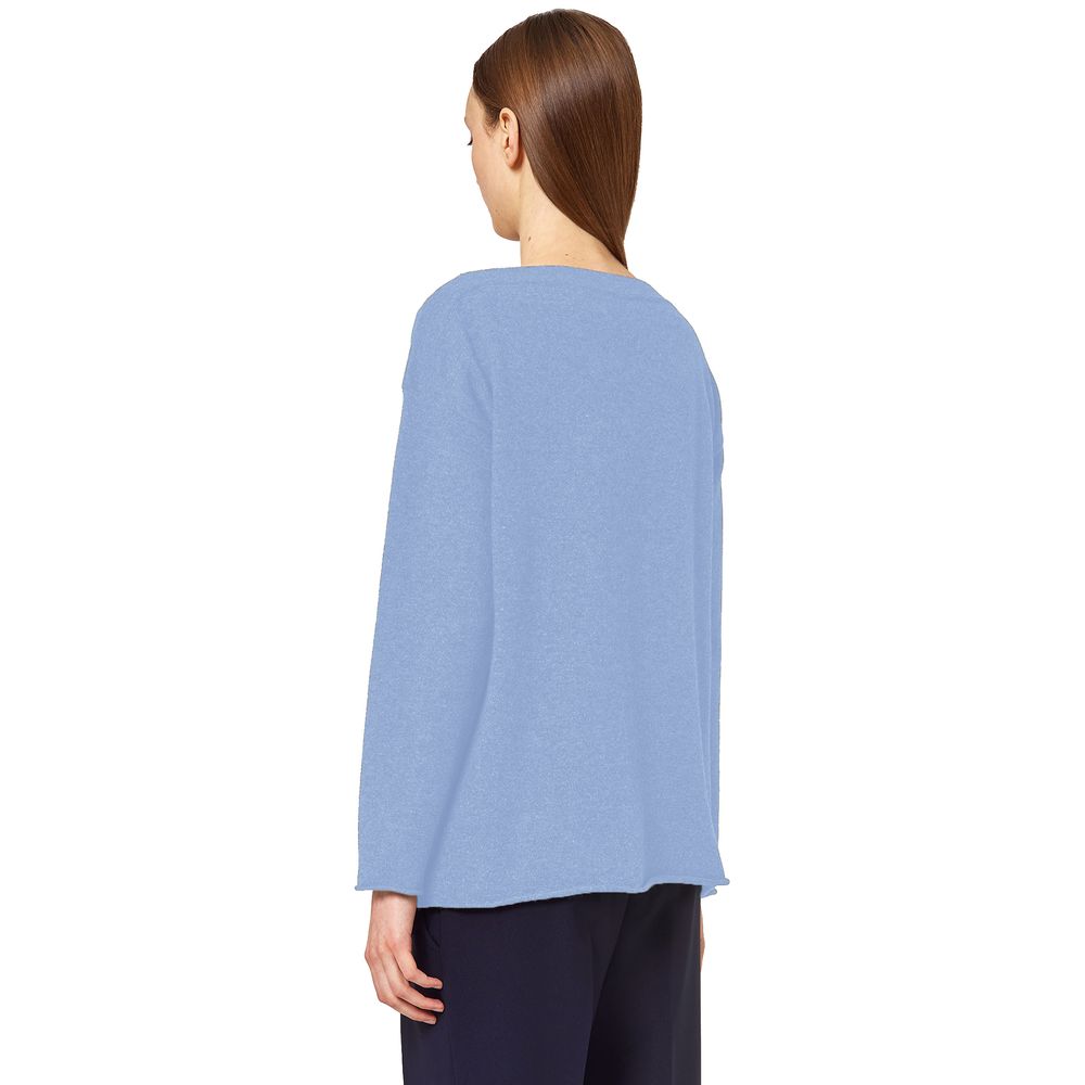 Alpha Studio Light Blue Cashmere Women Sweater - Image 2