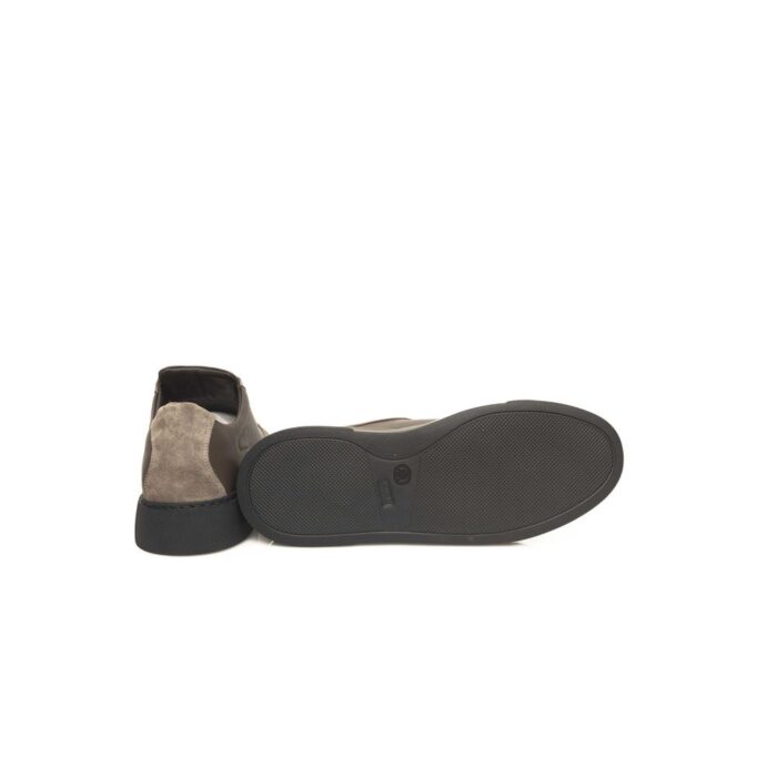 Cerruti 1881 Beige Leather Men Sneaker - Image 4