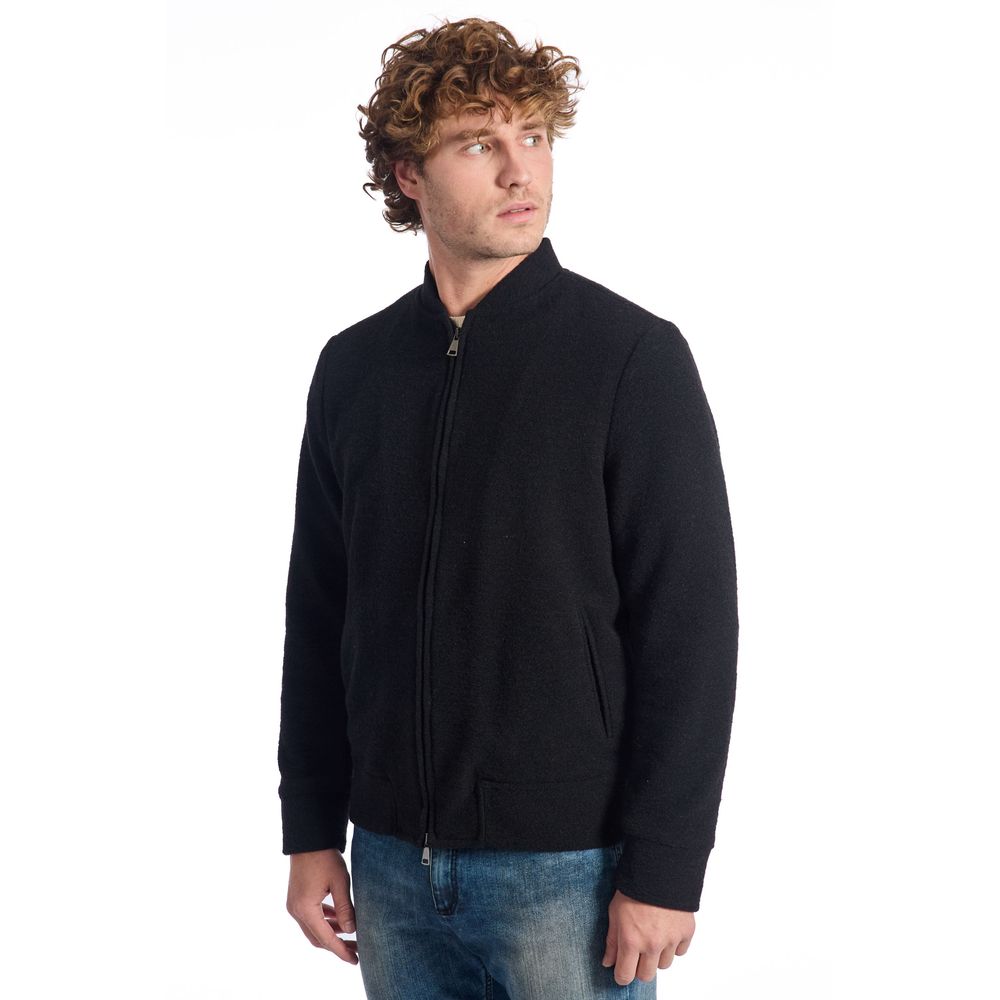 Roberto Pepe Luxury Black Wool Men's Jacket - Image 2