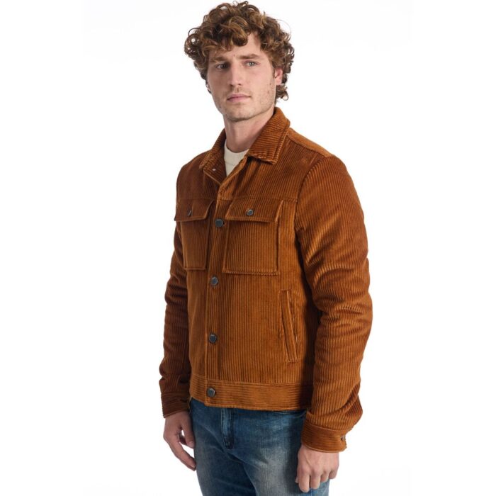 Roberto Pepe Luxury Brown Cotton Men's Jacket - Image 2