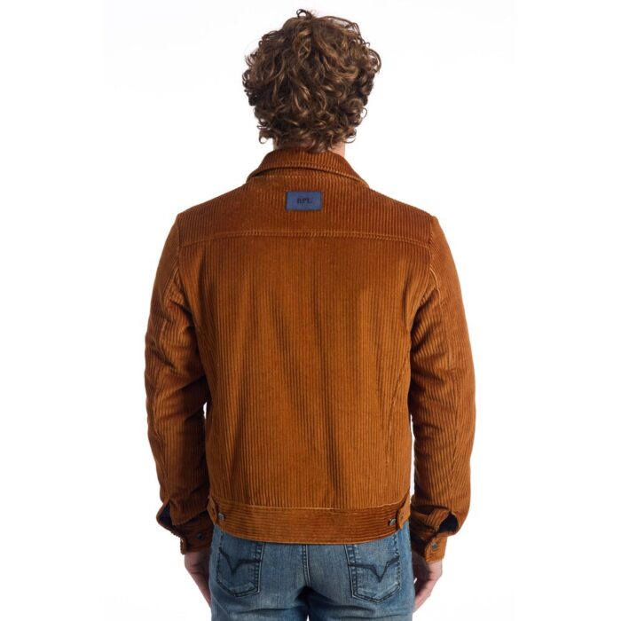 Roberto Pepe Luxury Brown Cotton Men's Jacket - Image 3
