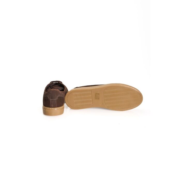 Roberto Pepe Luxury Brown Calfskin Men Sneaker - Image 4