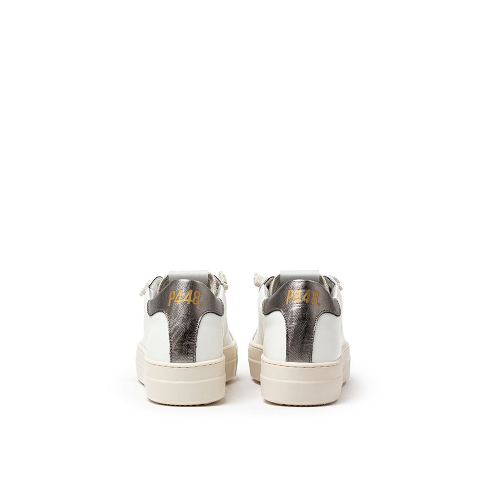 P448 White Leather Sneaker - Image 3