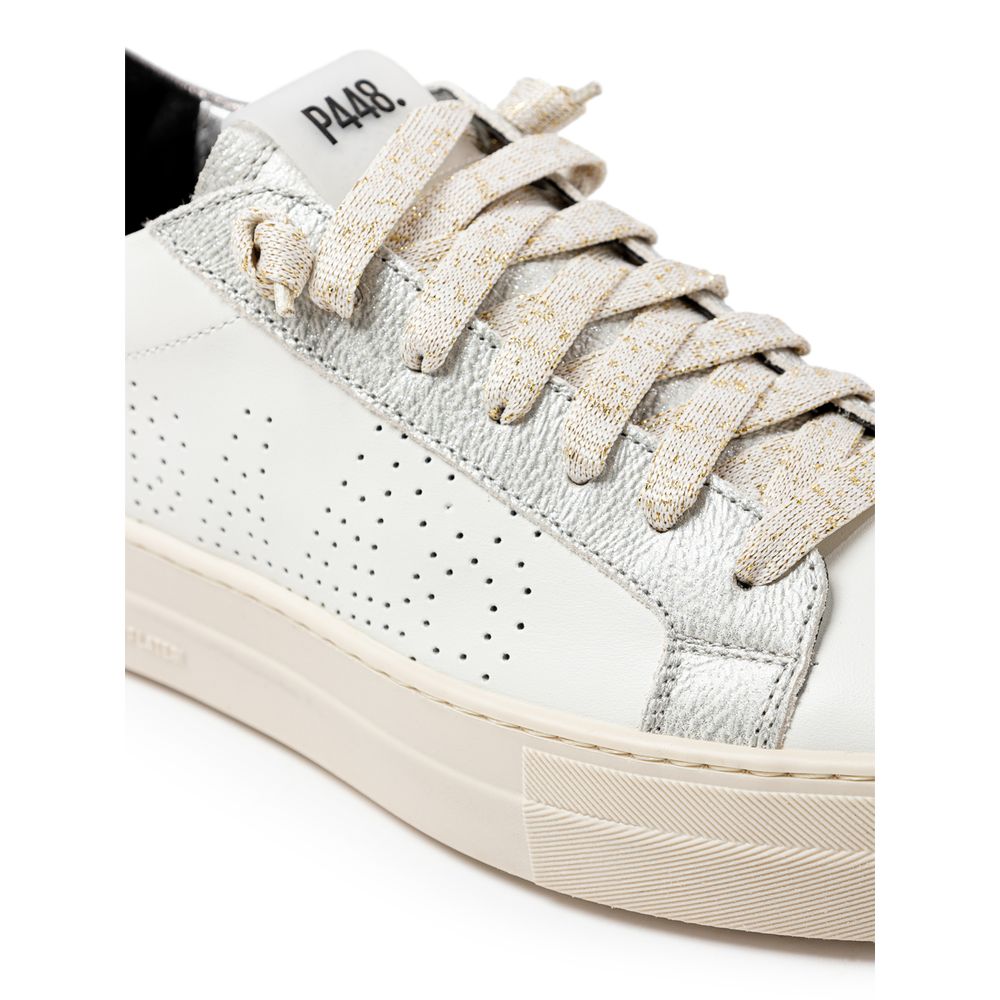 P448 White Leather Sneaker - Image 4