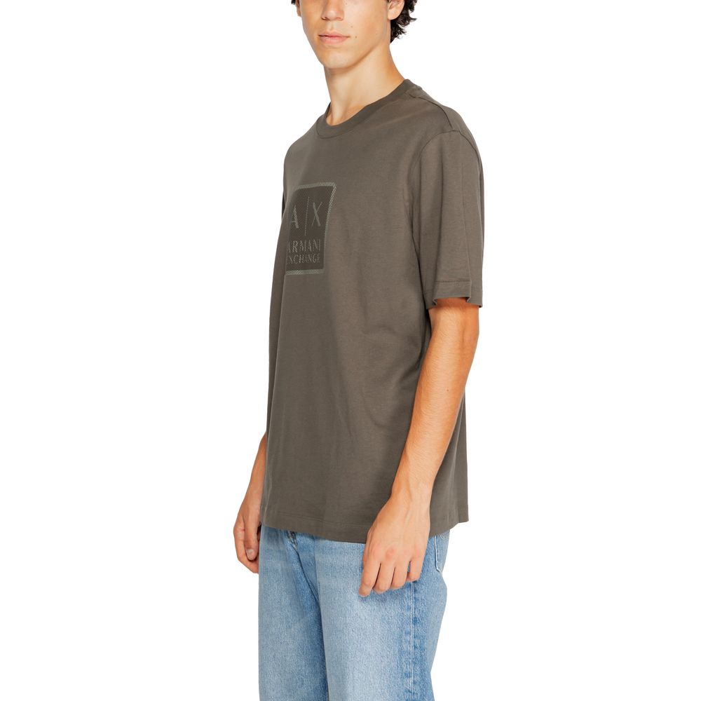 Armani Exchange Green Cotton T-Shirt - Image 3