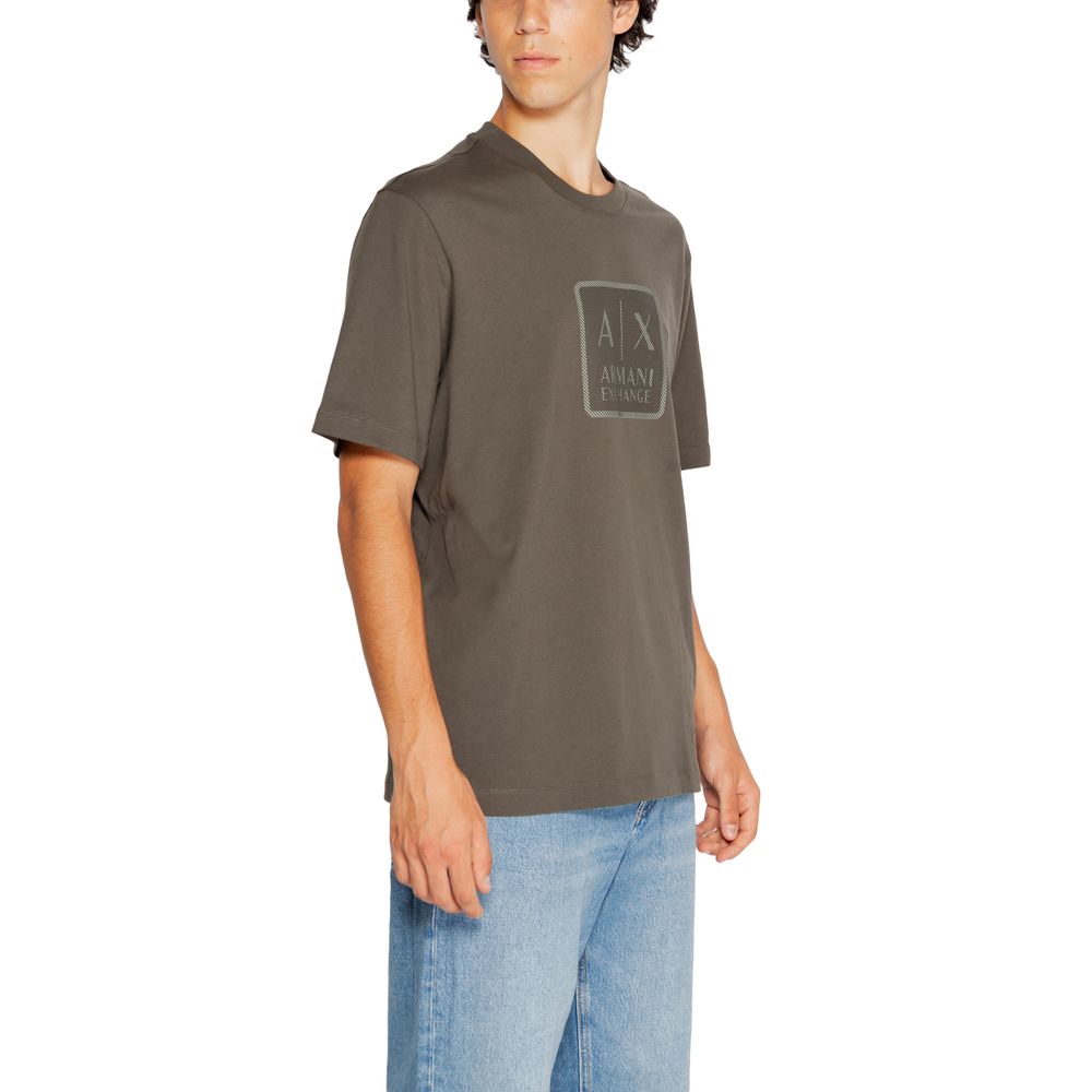 Armani Exchange Green Cotton T-Shirt - Image 4