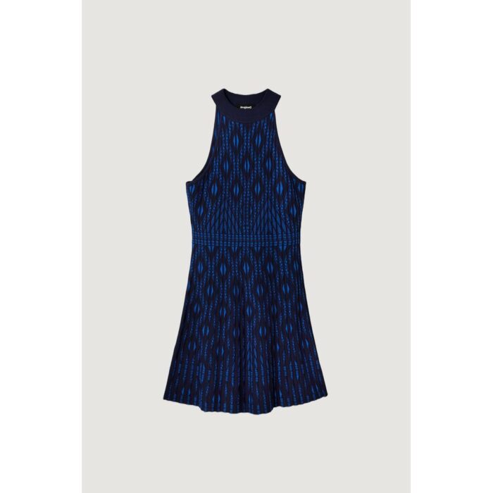 Desigual Blue Viscose Dress - Image 5