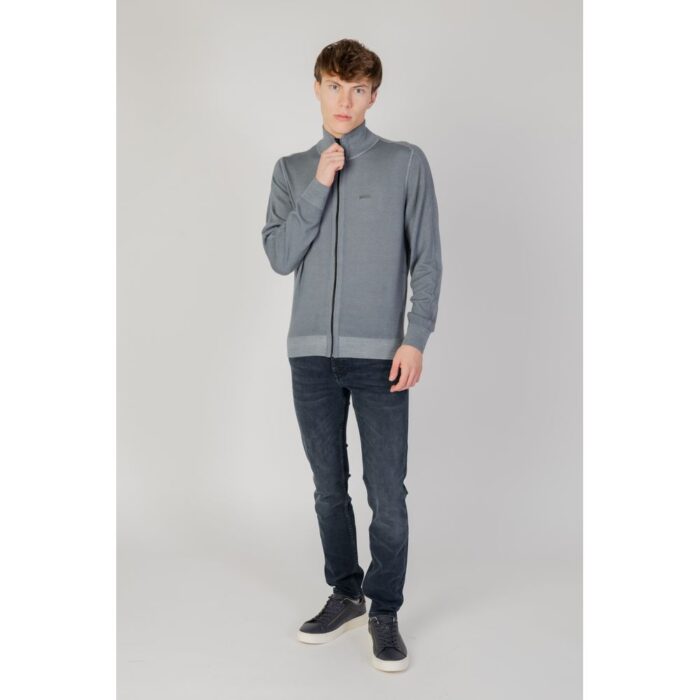 Hugo Boss Gray Wool Cardigan - Image 5