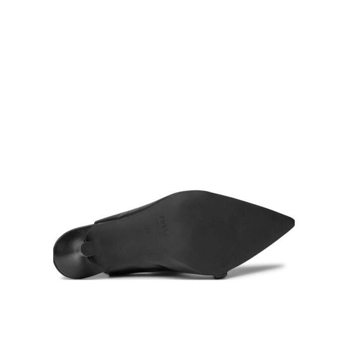 Furla Black Leather Sandal - Image 5