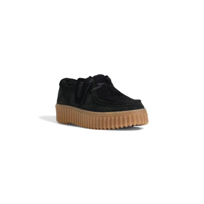 Clarks Black Sponge Flat Shoe - Image 3