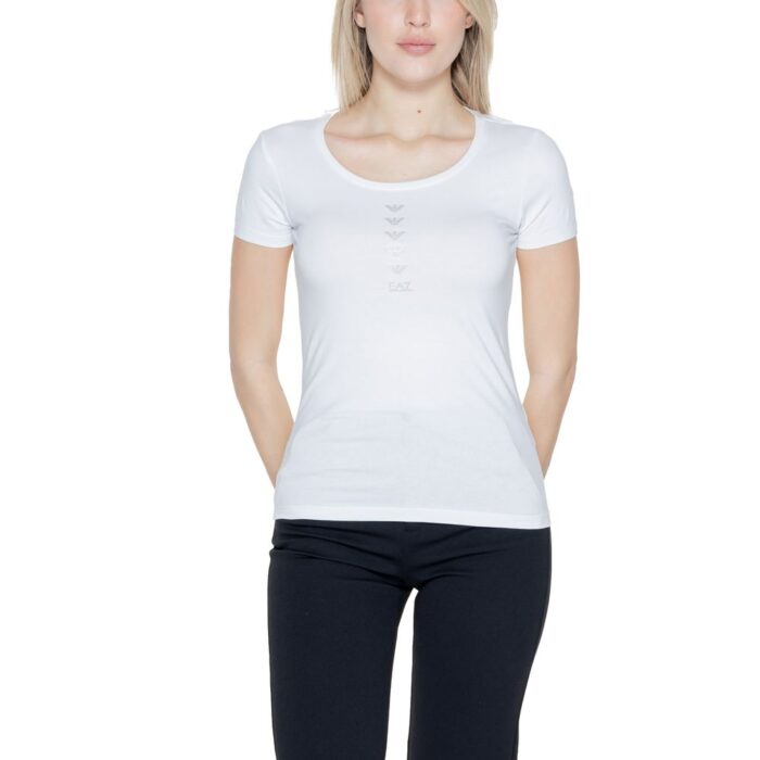 EA7 Emporio Armani White Cotton Tops & T-Shirt - Image 3