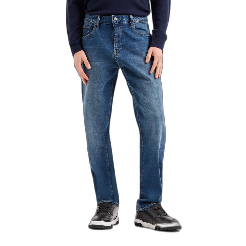 Armani Exchange Blue Cotton Skinny Jeans - Image 2