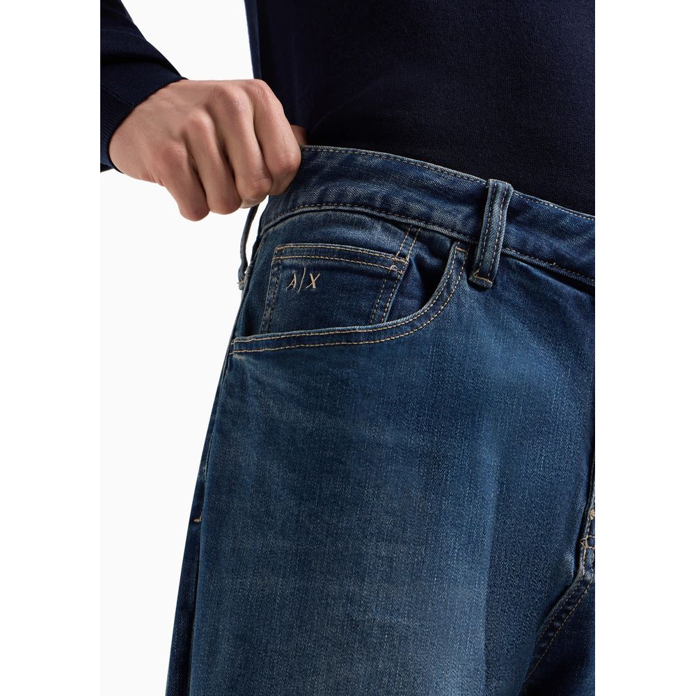 Armani Exchange Blue Cotton Skinny Jeans - Image 5
