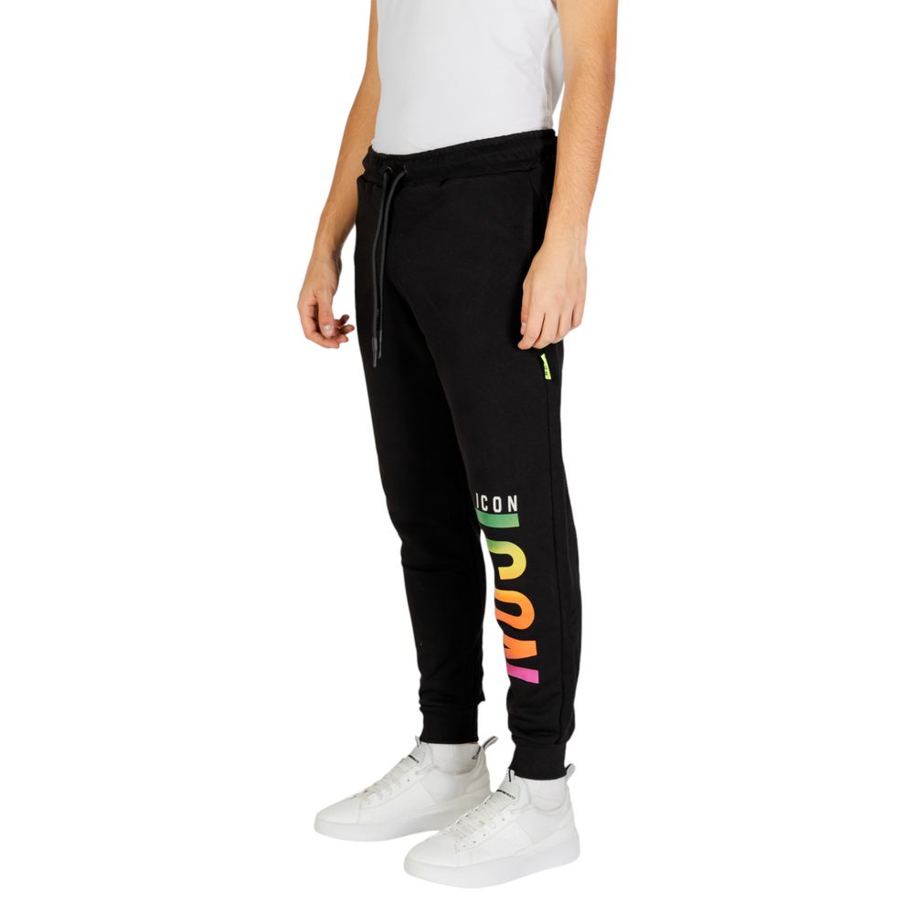 Icon Black Cotton Joggers (Workout Pants) - Image 3