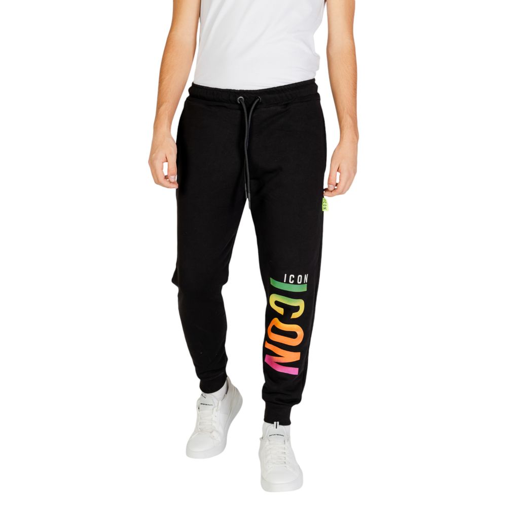 Icon Black Cotton Joggers (Workout Pants) - Image 5