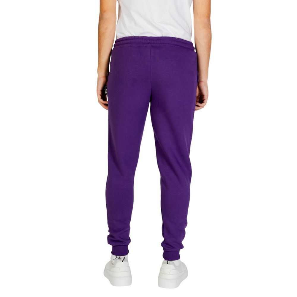 Icon Purple Cotton Joggers (Workout Pants) - Image 2